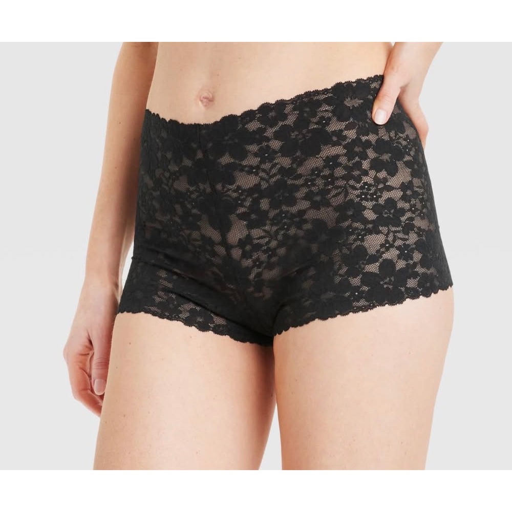 Women's Allover Lace Boy Shorts Underwear - Auden™ Black XS: Mid Rise - Picture 3 of 9